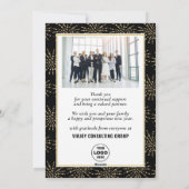 スクリプモダント金ゴールドシルバー花火ビジネスフォト シーズンカード (裏面)