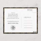 スクリプモダント金ゴールドシルバー花火花火事業 ポストカード (裏面)