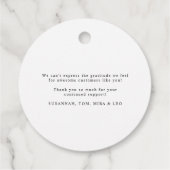 スクリプモダント金ゴールドスノーフレークホリデービジネス フェイバータグ (裏面)