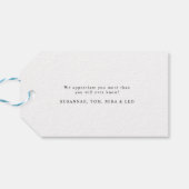 スクリプモダント金ゴールドハートビジネスハッピーホリデー ギフトタグ (裏面横)