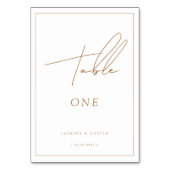 スクリプモダント金ゴールド結婚のテーブル番号、Decor Mini テーブルナンバー (裏面)