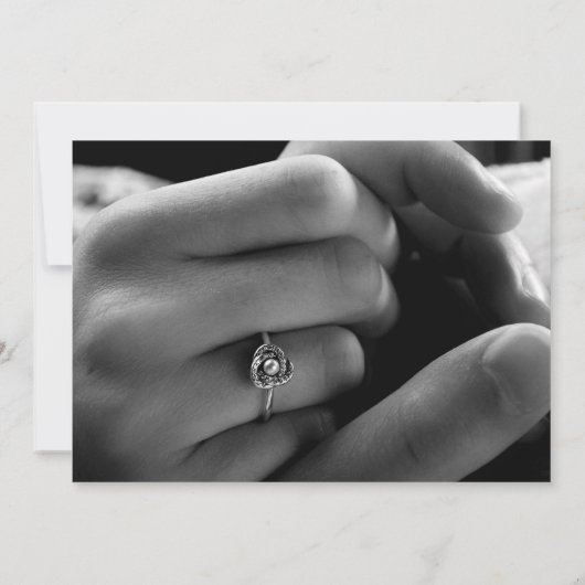 スクリプモダント金ゴールド結婚の写真の日付の保存 セーブザデート (裏面)