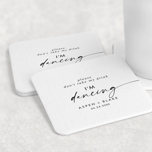 スクリプモダント飲まない踊り ラウンドペーパーコースター