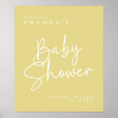 スクリプモダント黄Ohベビーシンプル歓迎ポスター ポスター (正面)