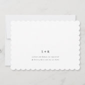 スクリプモダント黒と白のホタテブライダルシャワー 招待状 (裏面)