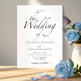 スクリプモダント黒と白結婚の 招待状