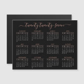 スクリプモダント黒バラ金ゴールド2025カレンダー (正面/裏面)