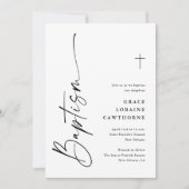 スクリプモダント黒白バプテ男女兼用ィス 招待状 (正面)