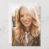 スクリプモダント黒金ゴールド2024写真卒業 案内状 (裏面)