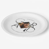 スクリプモダント黒銀タッセルグラードフォトフレーム ペーパープレート (アングル)