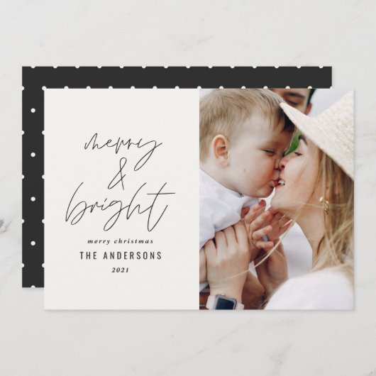 スクリプモダント1枚の写真メリーと明るいクリスマス (正面/裏面)