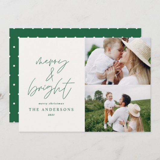 スクリプモダント1枚の写真メリーと明るいクリスマス (正面/裏面)