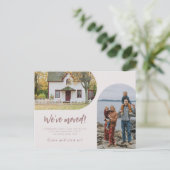 スクリプモダント2アーチ写真引っ越しましたパステル 案内ポストカード (スタンド正面)