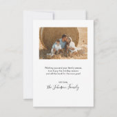 スクリプモダント2フォトコラージュのクリスマスカード 招待状 (裏面)