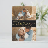 スクリプモダント2フォトコラージュのクリスマスカード 招待状 (スタンド正面)