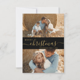 スクリプモダント2フォトコラージュのクリスマスカード 招待状