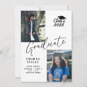 スクリプモダント2フォトコラージュ卒業パーティー 招待状 (正面)