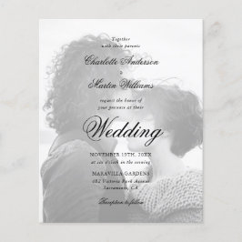 スクリプモダント2フォトバジェット結婚式招待状