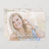 スクリプモダント2写真の卒業の日付を保存 案内ポストカード (正面/裏面)