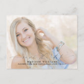 スクリプモダント2写真の卒業の日付を保存 案内ポストカード (正面)