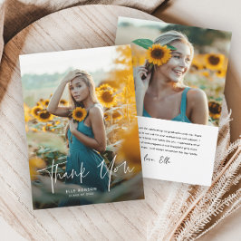 スクリプモダント2写真の卒業 サンキューカード