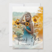 スクリプモダント2写真の卒業 サンキューカード (正面)