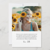 スクリプモダント2写真の卒業 サンキューカード (裏面)