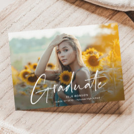 スクリプモダント2写真の卒業 案内状