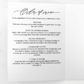 スクリプモダント2写真の葬儀/メモリアル 三つ折りプログラム (内部最初)