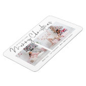 スクリプモダント2写真メリークリスマスホリデー マグネット (左側)