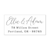 スクリプモダント2名カップル差出人住所 ラバースタンプ (インプリント)