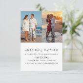 スクリプモダント2枚のフォト結婚式招待状 招待状 (スタンド正面)