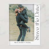 スクリプモダント2枚の写真qrコード日付の保存 案内ポストカード (正面)