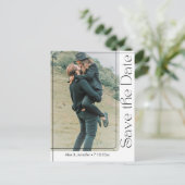 スクリプモダント2枚の写真qrコード日付の保存 案内ポストカード (スタンド正面)