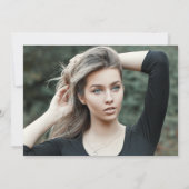 スクリプモダント2面エレガント写真卒業 案内状 (裏面)