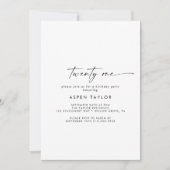 スクリプモダント21歳の誕生日パーティの招待状 招待状 (正面)