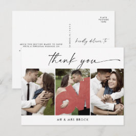 スクリプモダント3写真テンプレートありがとう ポストカード