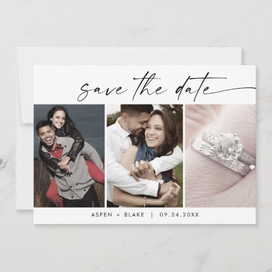 スクリプモダント3写真テンプレート日付の保存 セーブザデート (正面)