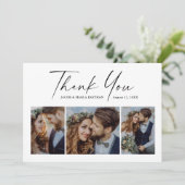 スクリプモダント3写真結婚の サンキューカード (スタンド正面)