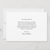 スクリプモダント3写真結婚の サンキューカード (裏面)