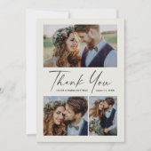 スクリプモダント3写真結婚の サンキューカード (正面)