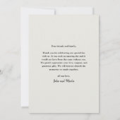 スクリプモダント3写真結婚の サンキューカード (裏面)