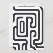 スクリプモダント3枚の写真幾何学卒業 案内状 (裏面)