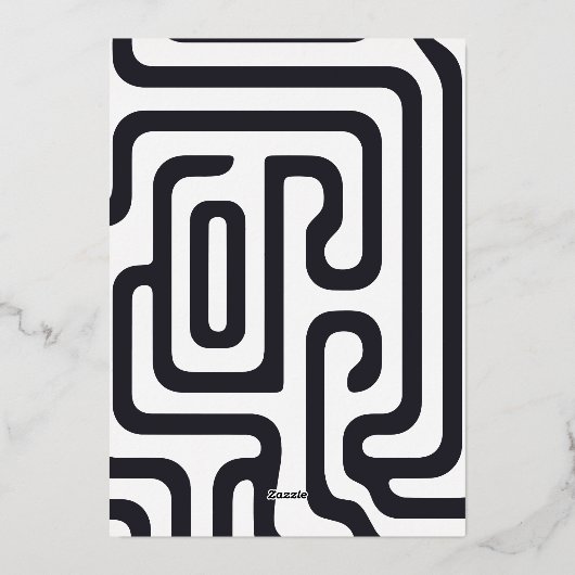 スクリプモダント3枚の写真幾何学卒業 箔招待状 (裏面)