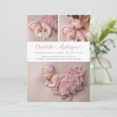 スクリプモダント3生まれたばかりのフォトコラージュ誕生 案内状 (スタンド正面)