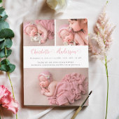 スクリプモダント3生まれたばかりのフォトコラージュ誕生 案内状