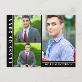 スクリプモダント3 PHOTO卒業パーティー招待状 ポストカード