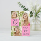 スクリプモダント3 PHOTO卒業パーティー招待状 ポストカード (スタンド正面)