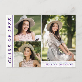 スクリプモダント3 PHOTO卒業パーティー招待状 ポストカード