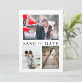 スクリプモダント4フォトウェディング日付の保存 招待状 (スタンド正面)